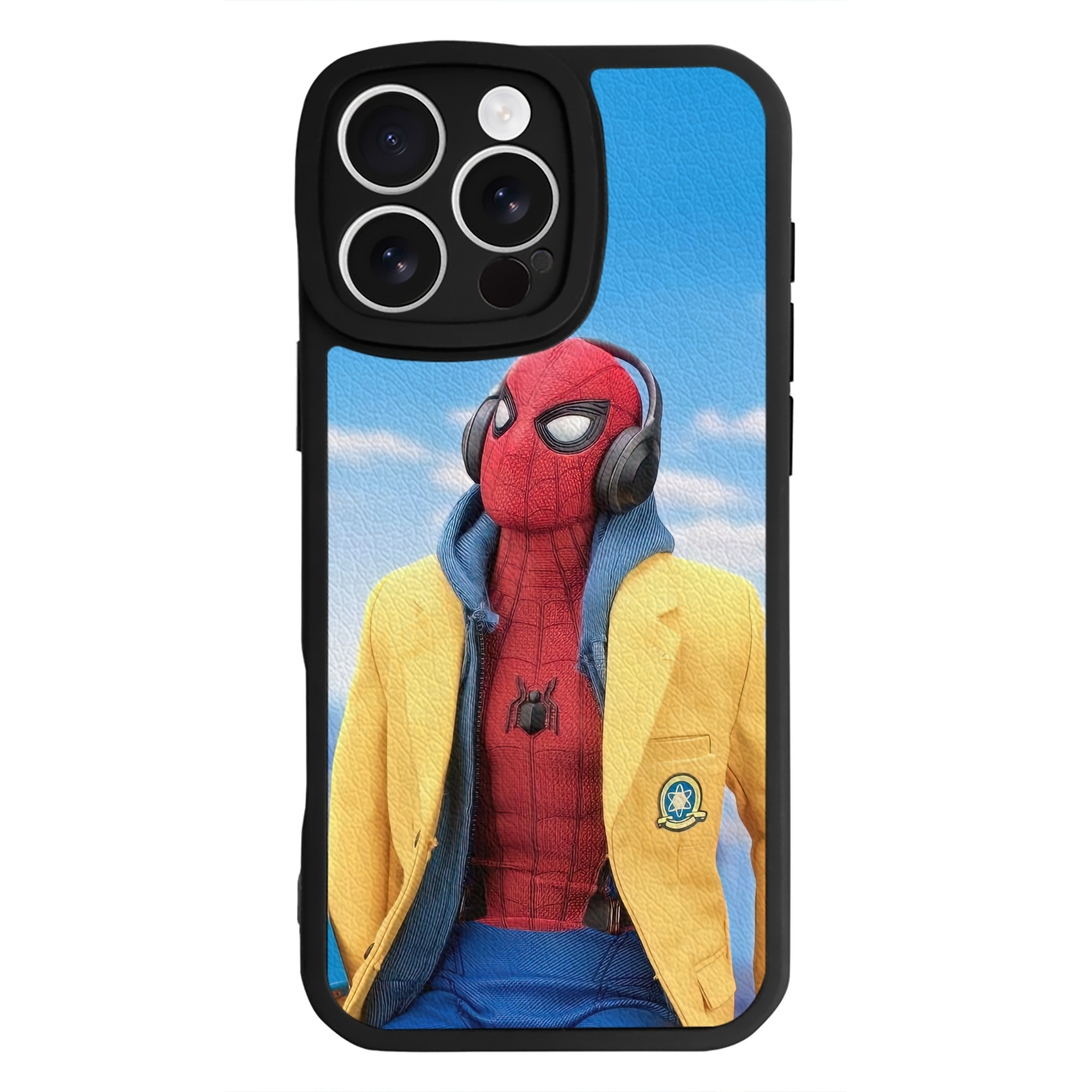 Spider Man スパイダーマン 【iPhone 16シリーズ対応】シリコンスマホケース（レザー調） 材質：シリコン
